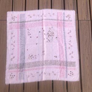 Vintage pink wool scarf